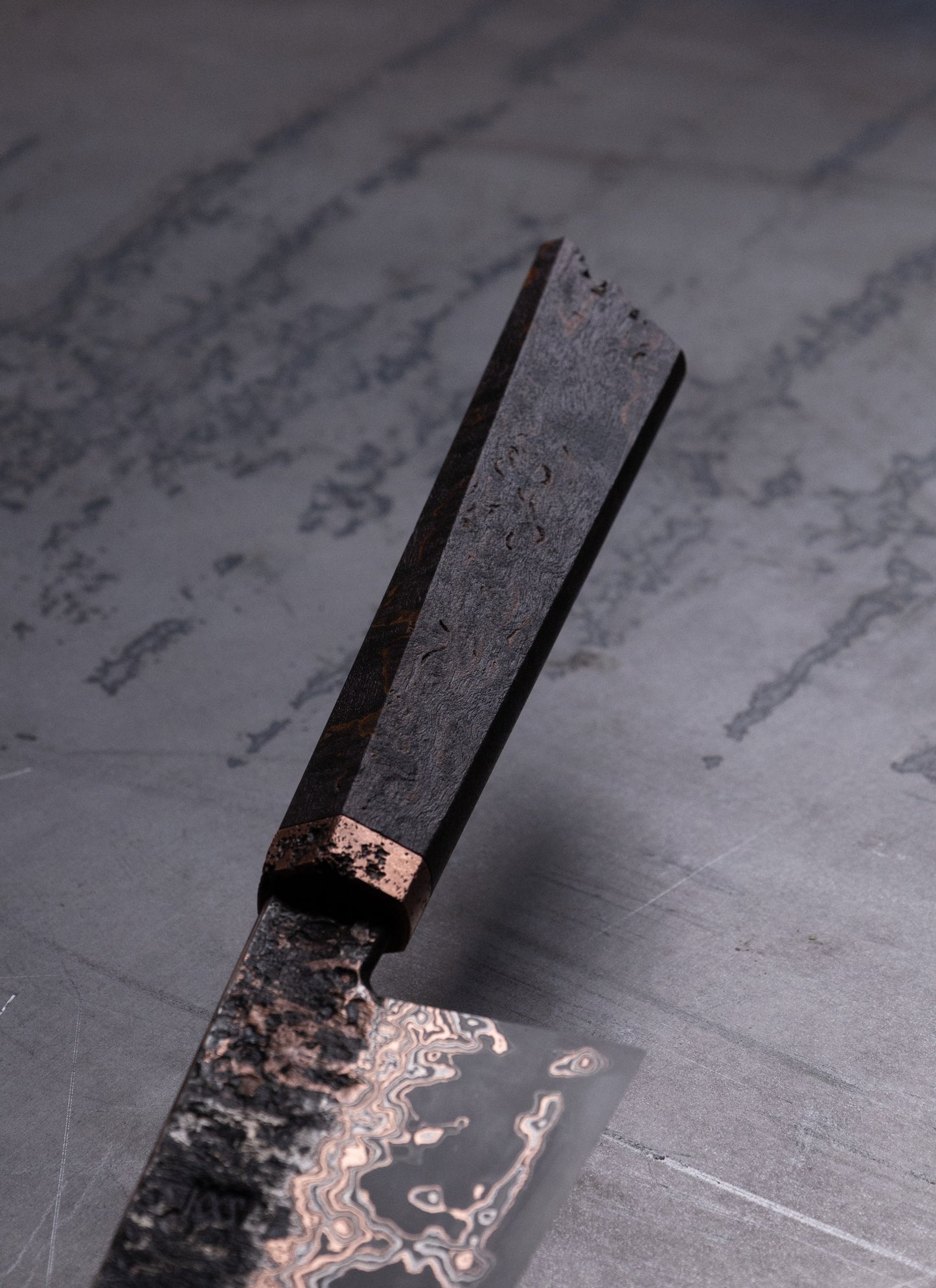 250mm copper damascus gyuto