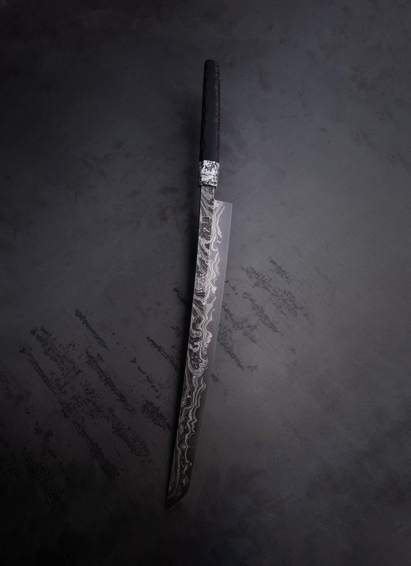340mm damascus sakimaru sujihiki