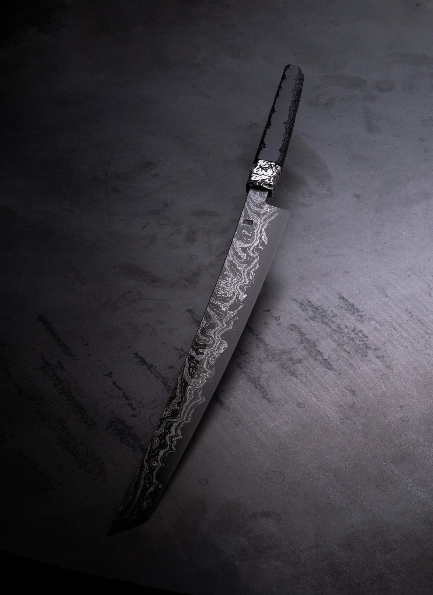 340mm damascus sakimaru sujihiki
