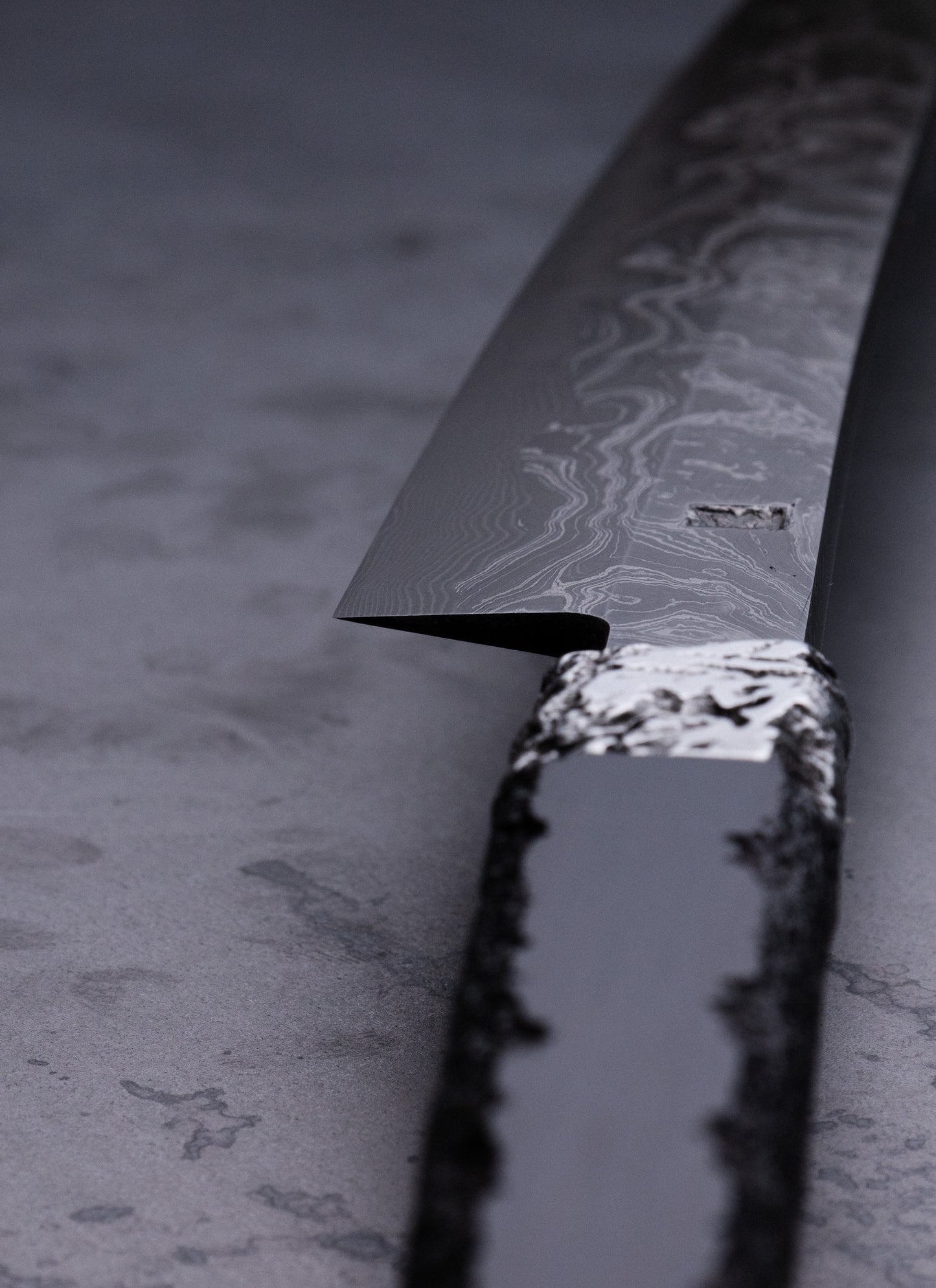340mm damascus sakimaru sujihiki