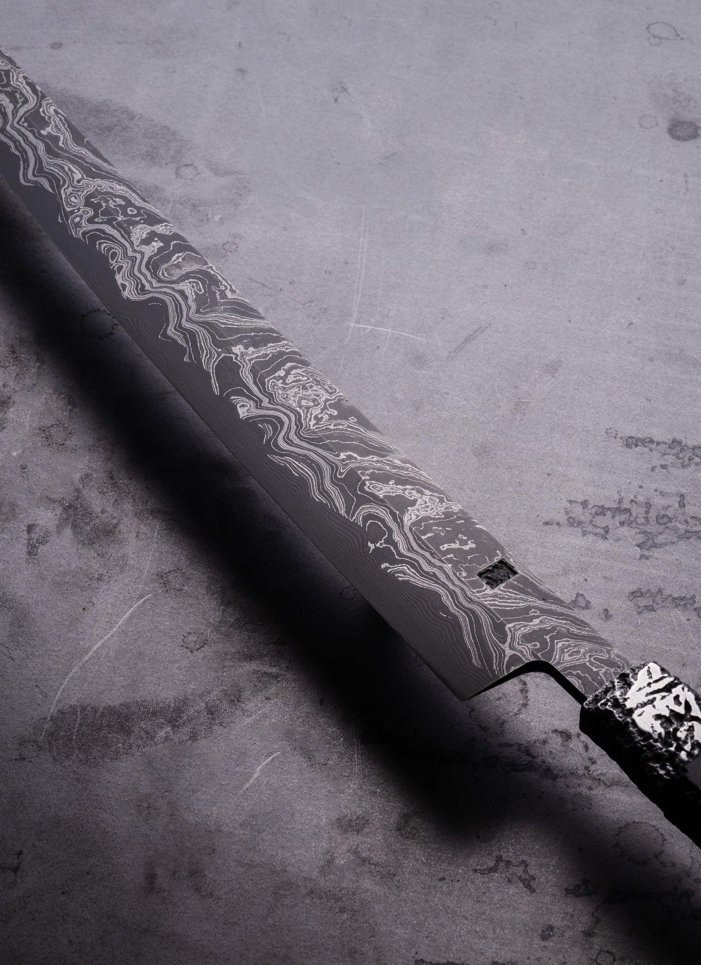 340mm damascus sakimaru sujihiki
