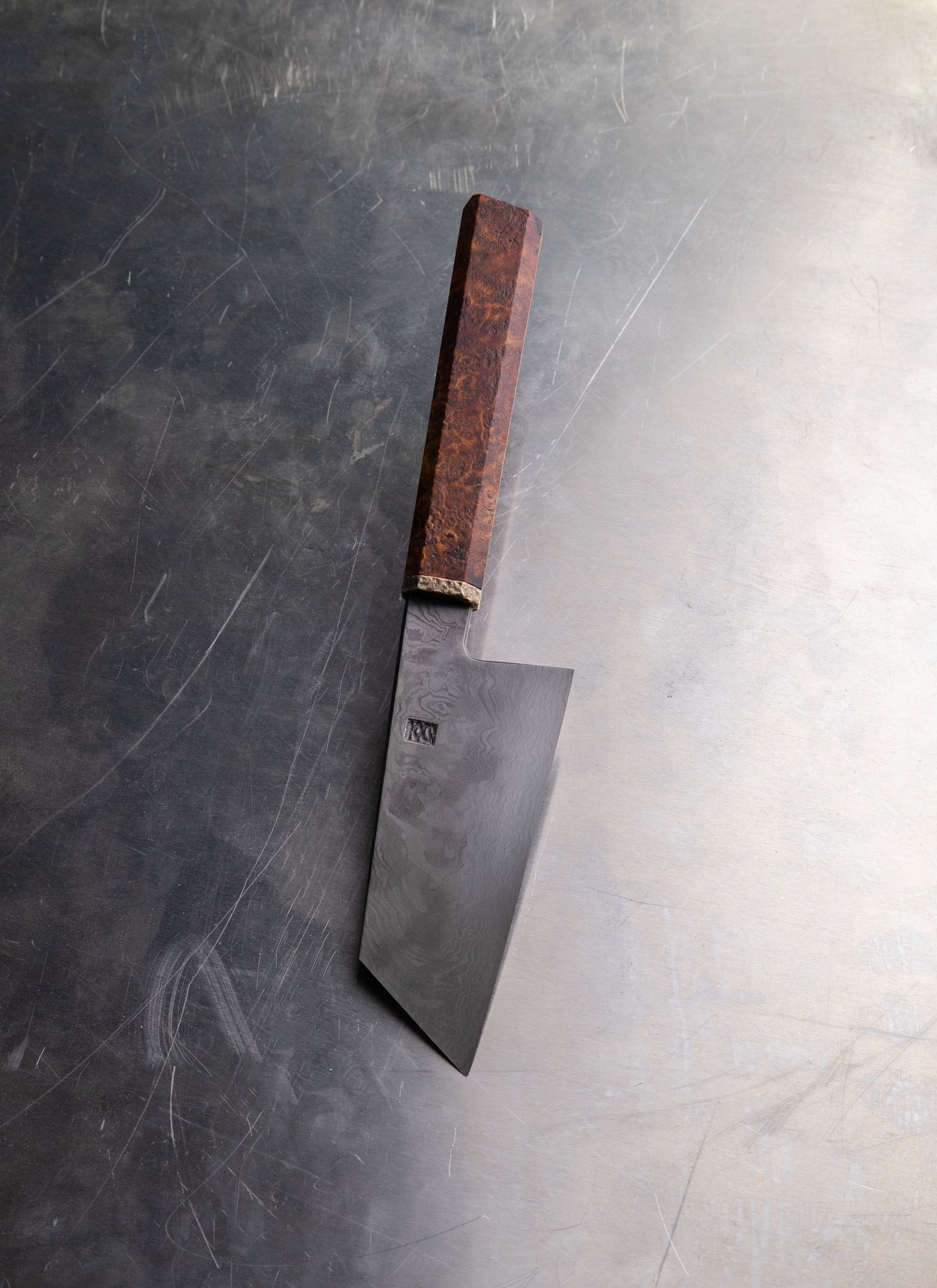 120mm damascus honyaki ko-bunka