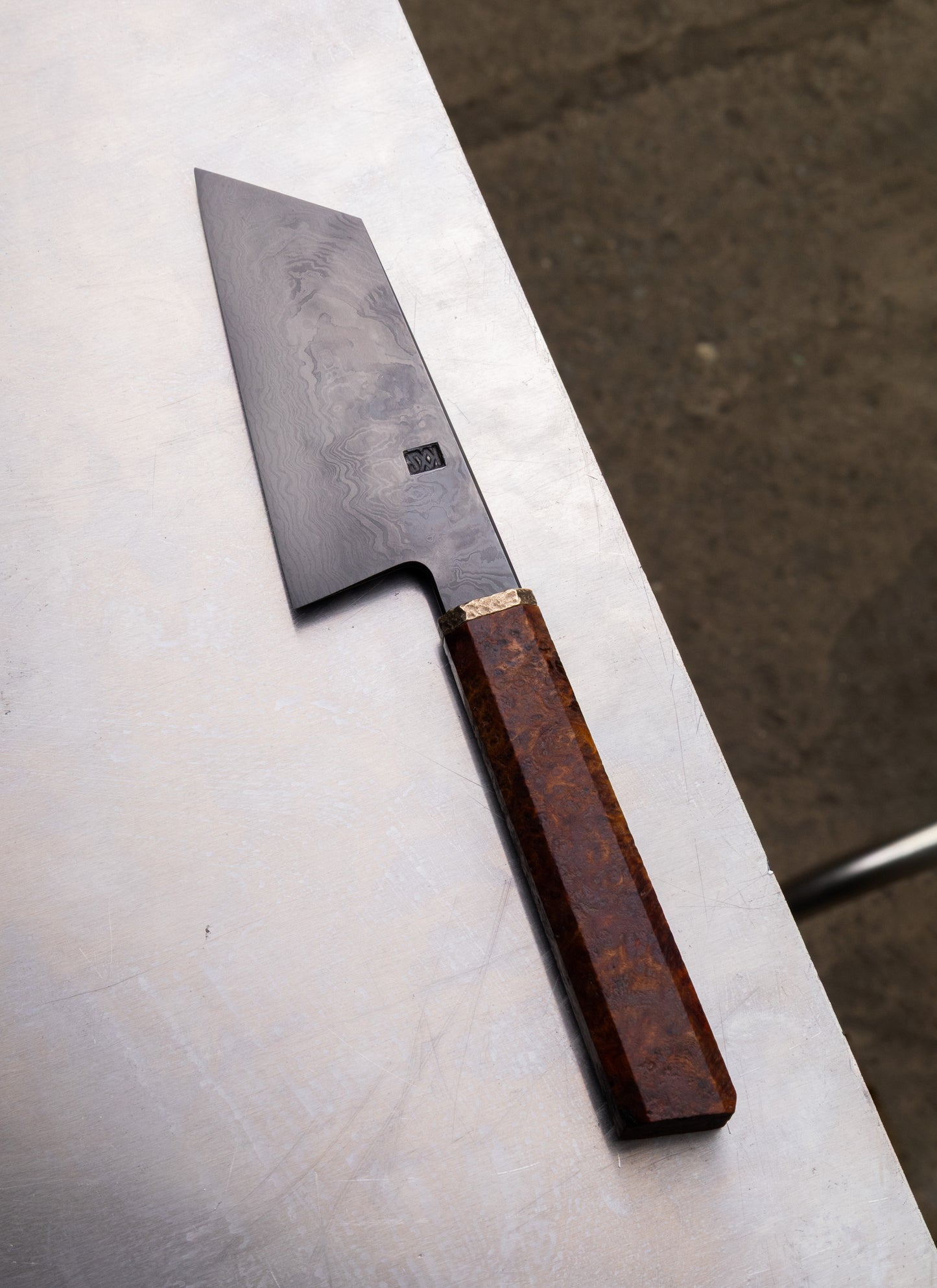 120mm damascus honyaki ko-bunka