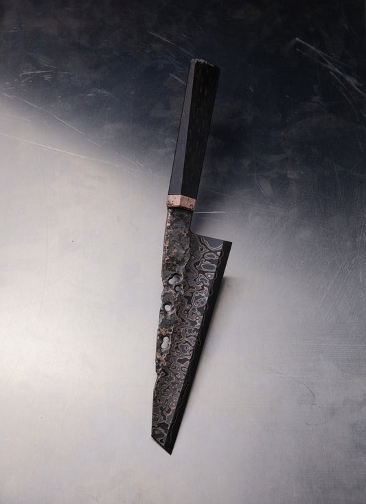 165mm copper damascus petty