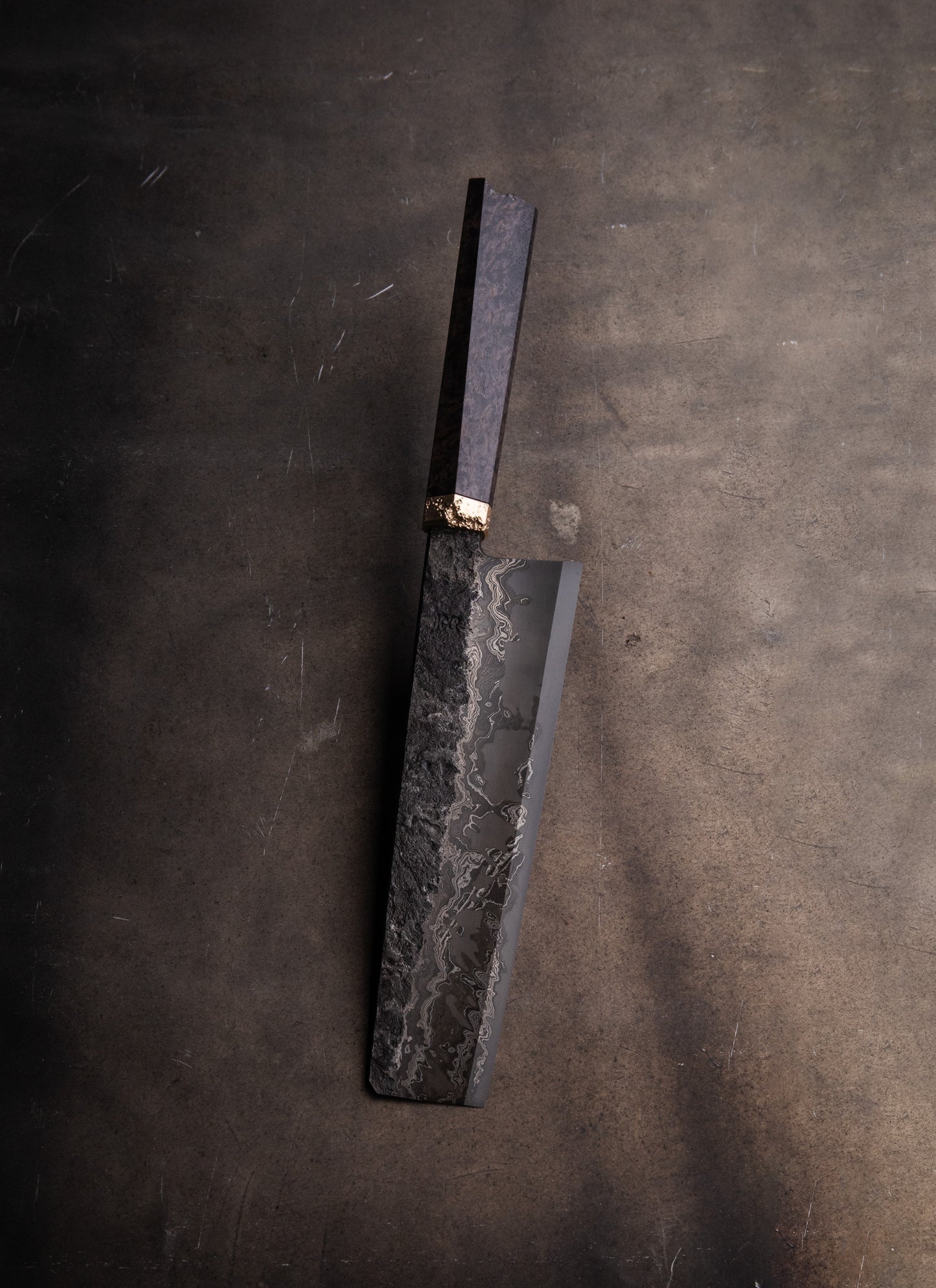 180mm damascus clad nakiri