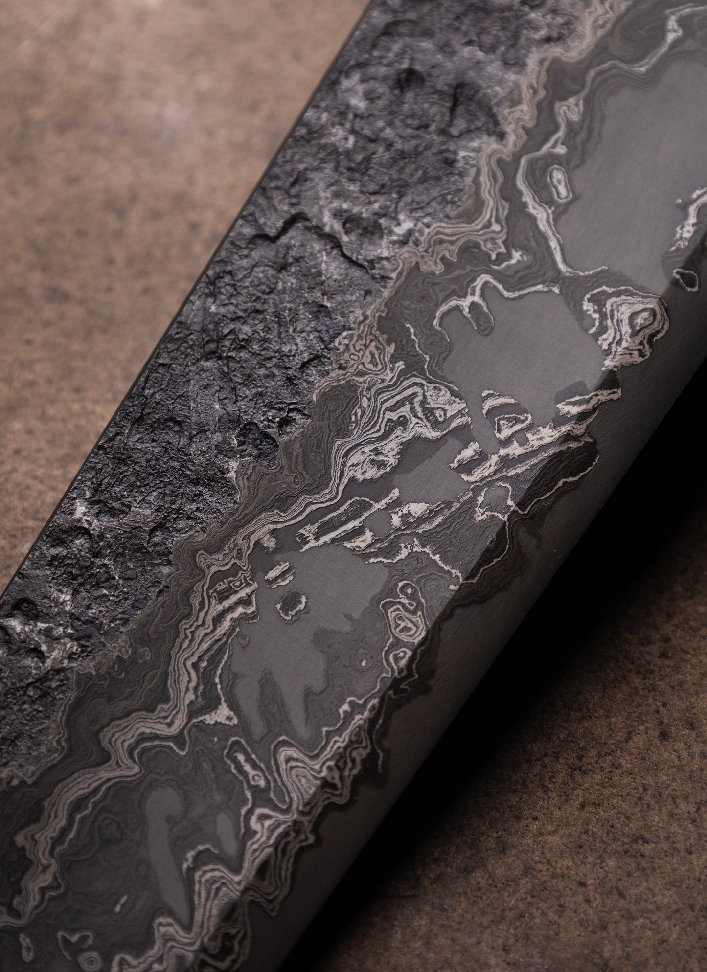 180mm damascus clad nakiri