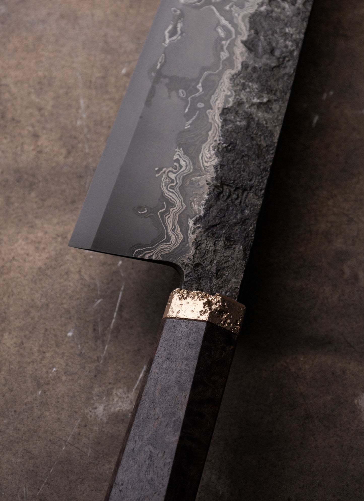 180mm damascus clad nakiri