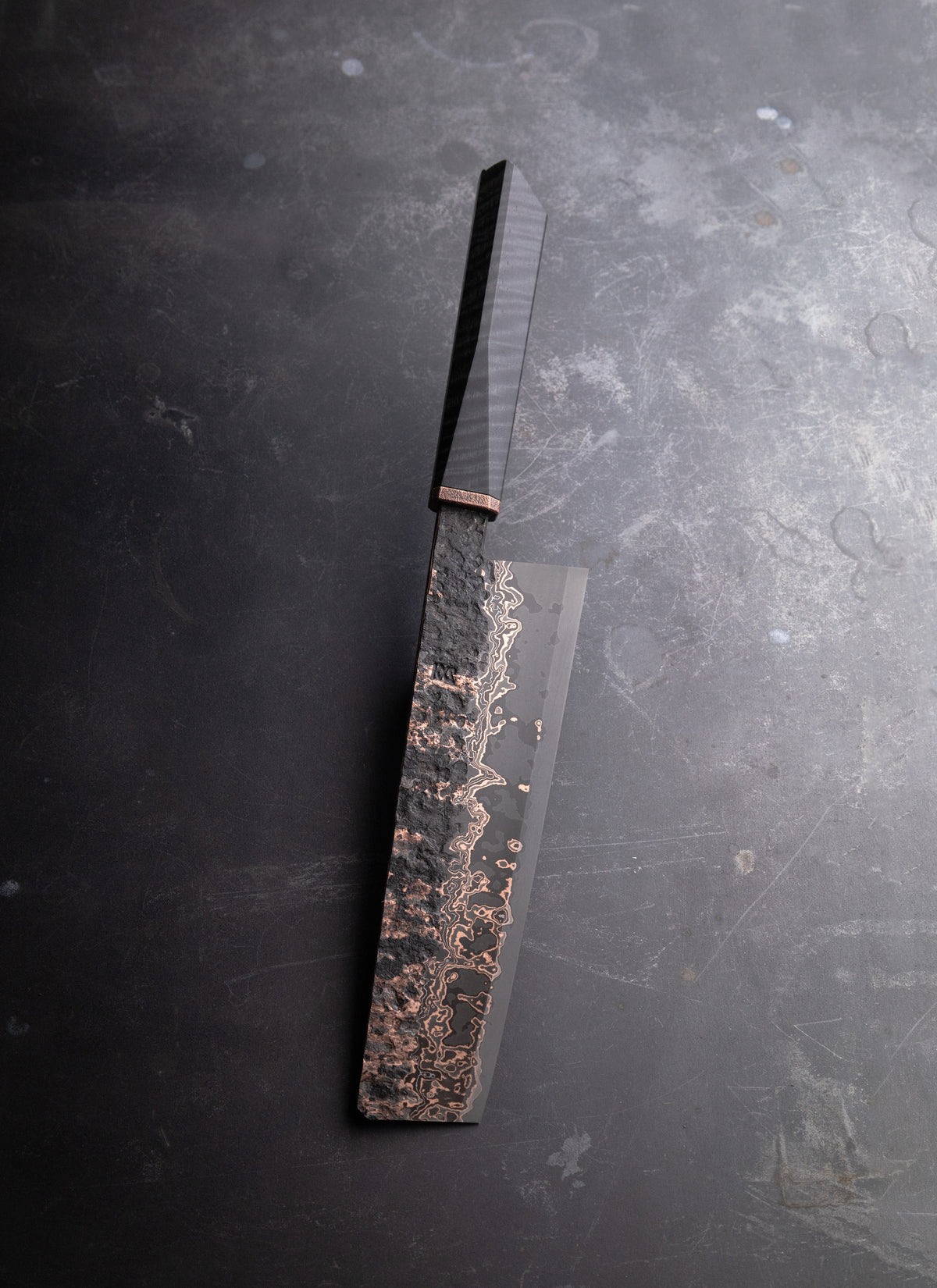 195mm copper damascus nakiri