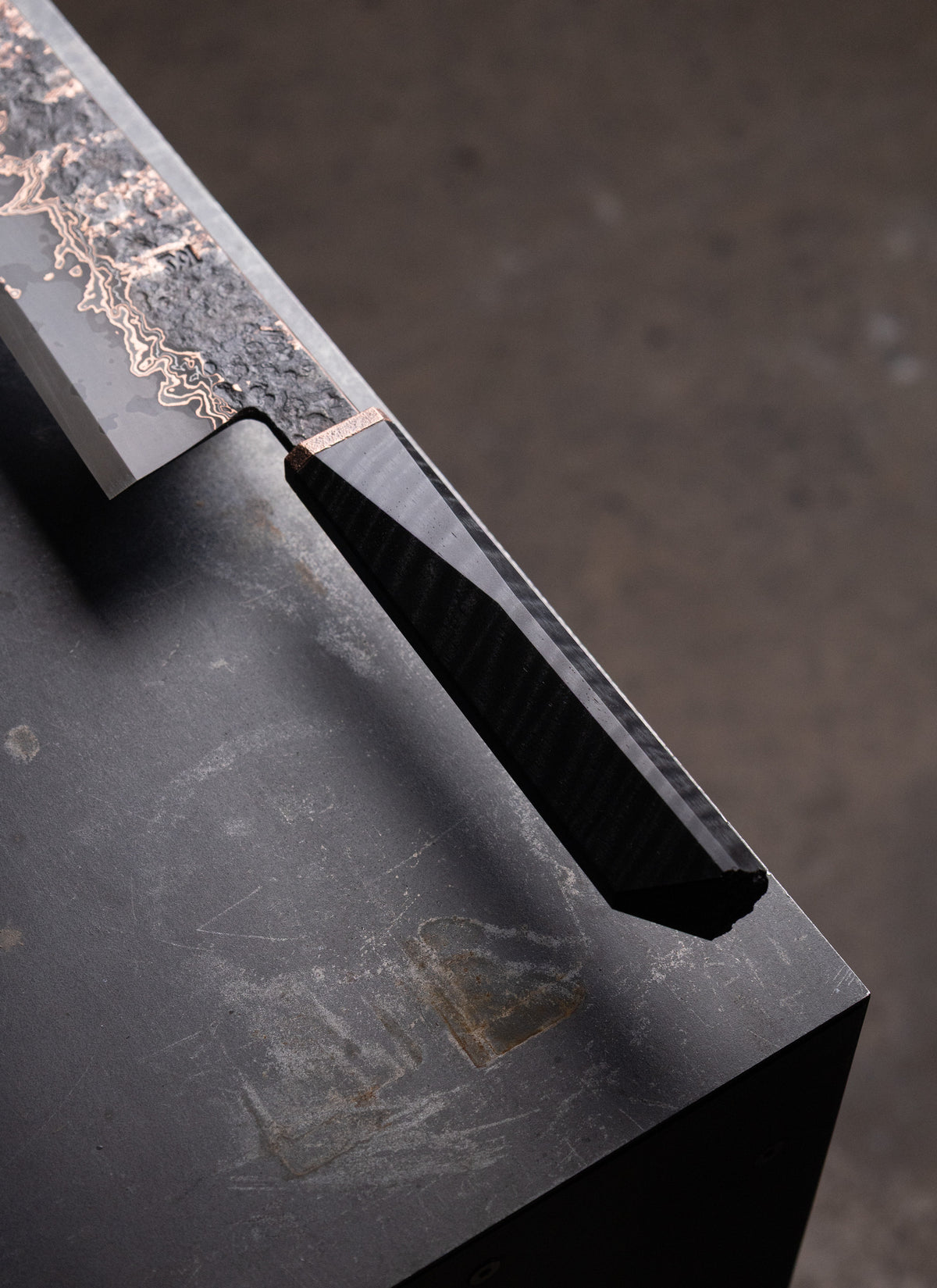 195mm copper damascus nakiri
