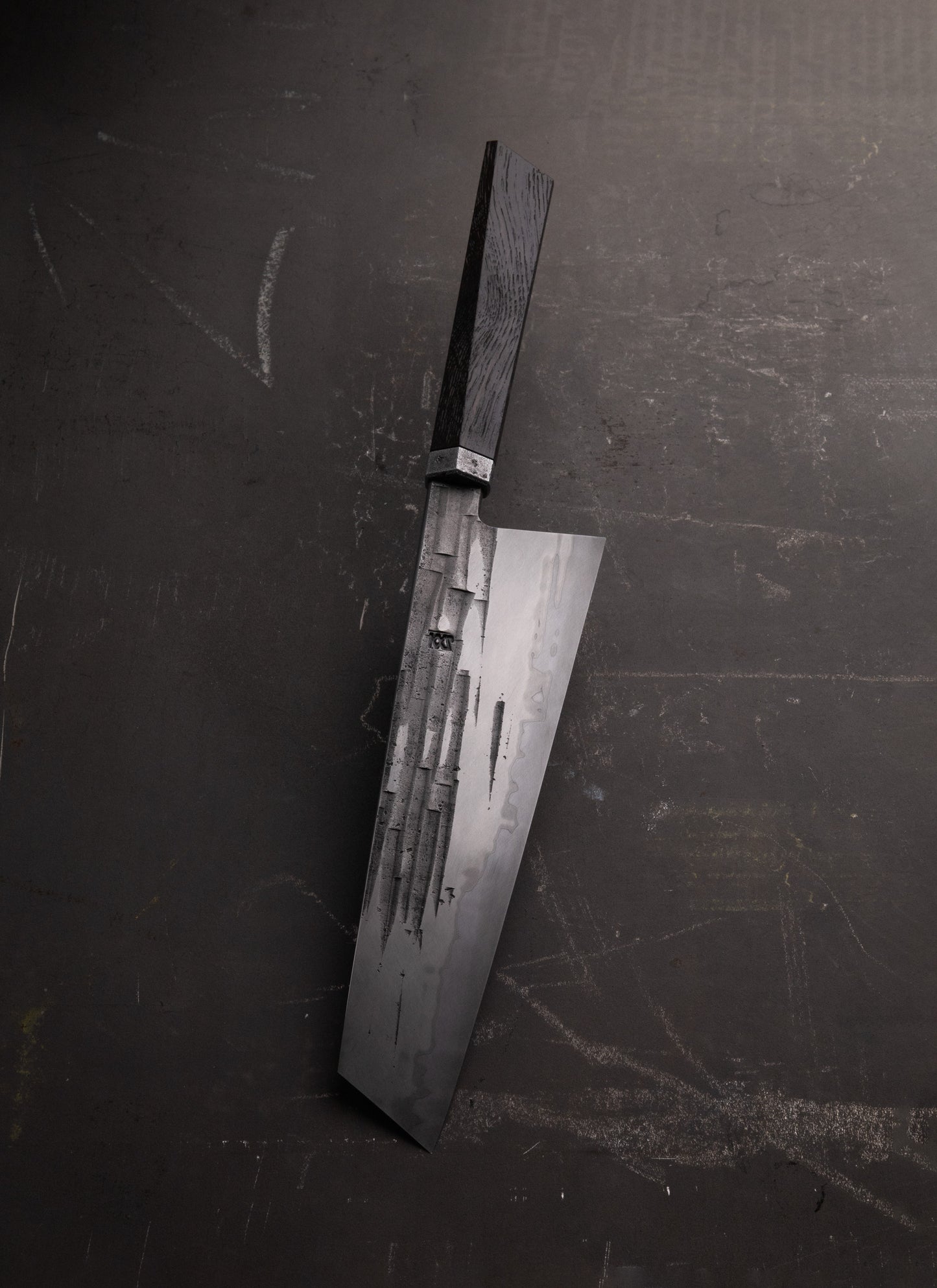 220mm stainless clad santoku