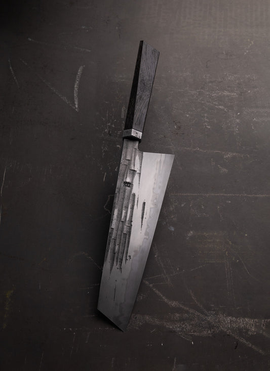 220mm stainless clad santoku
