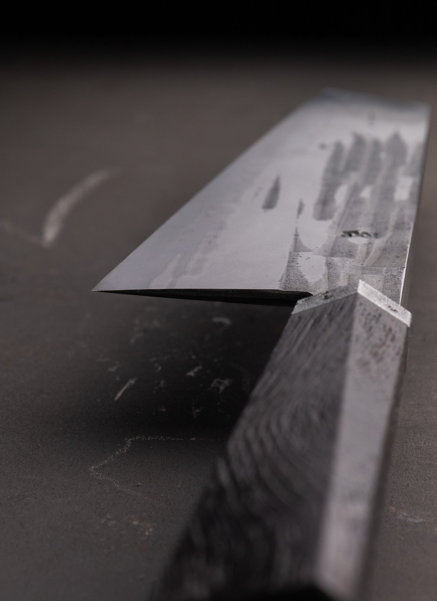 220mm stainless clad santoku