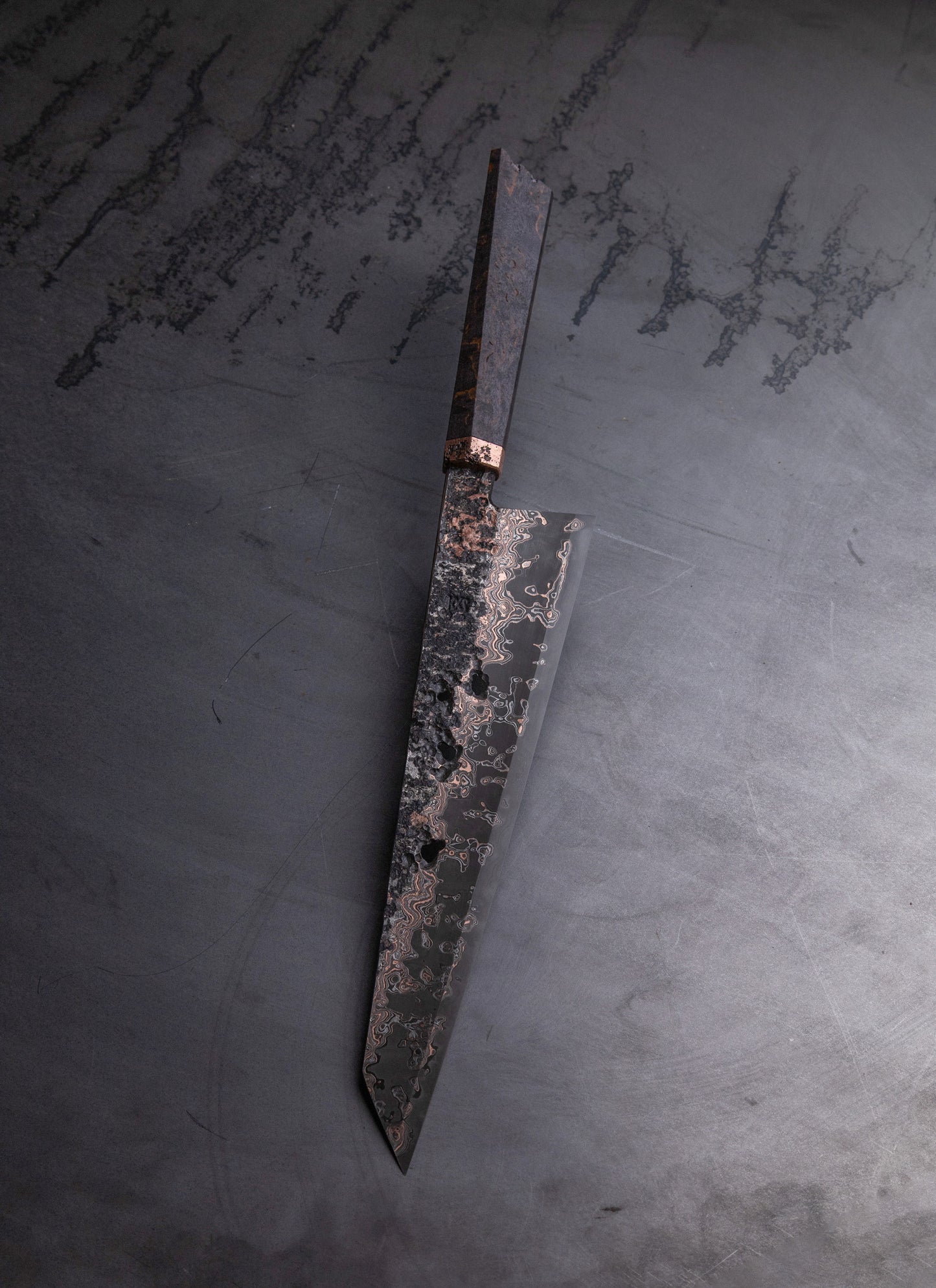 250mm copper damascus gyuto