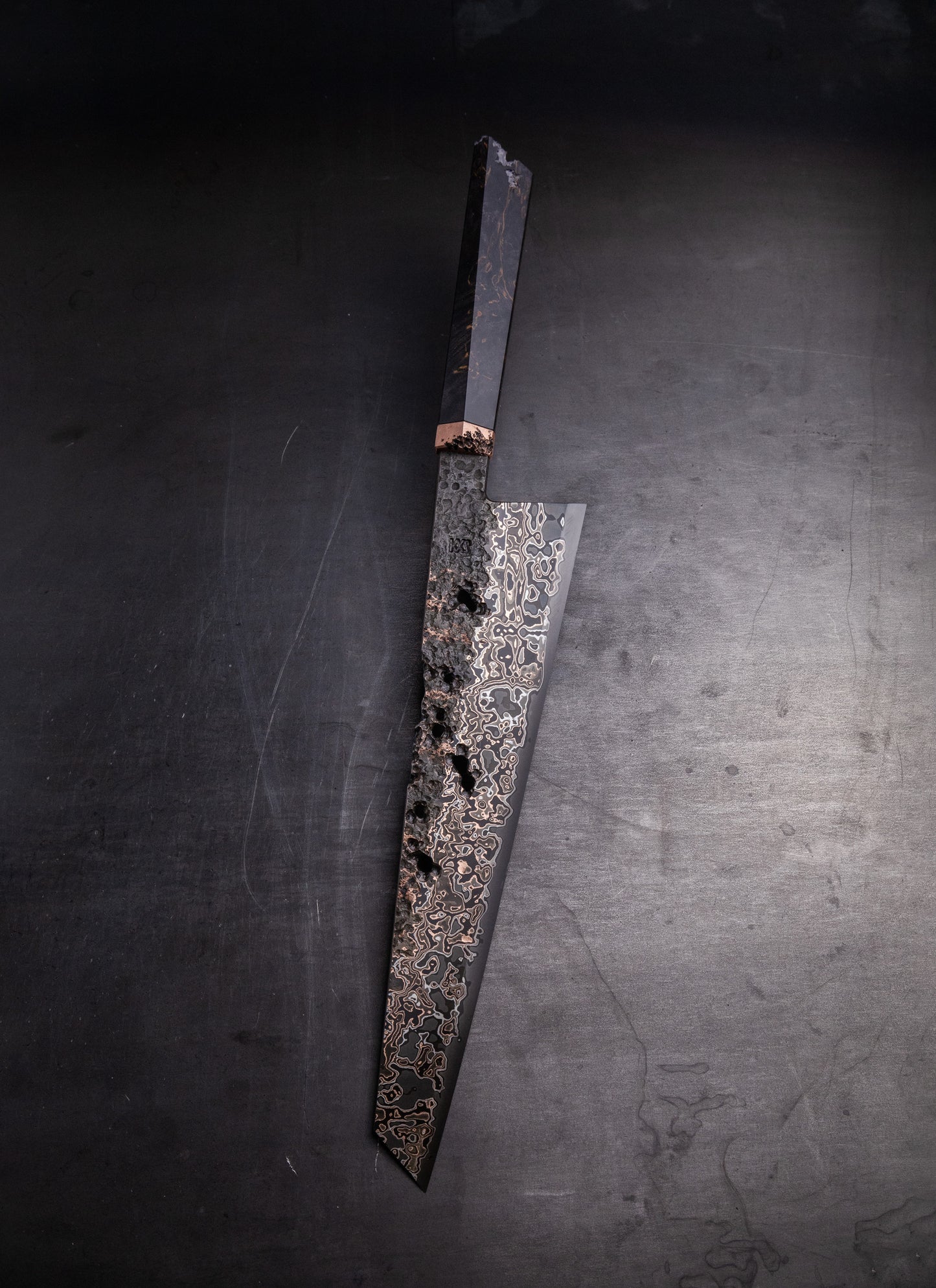 250mm copper damascus gyuto