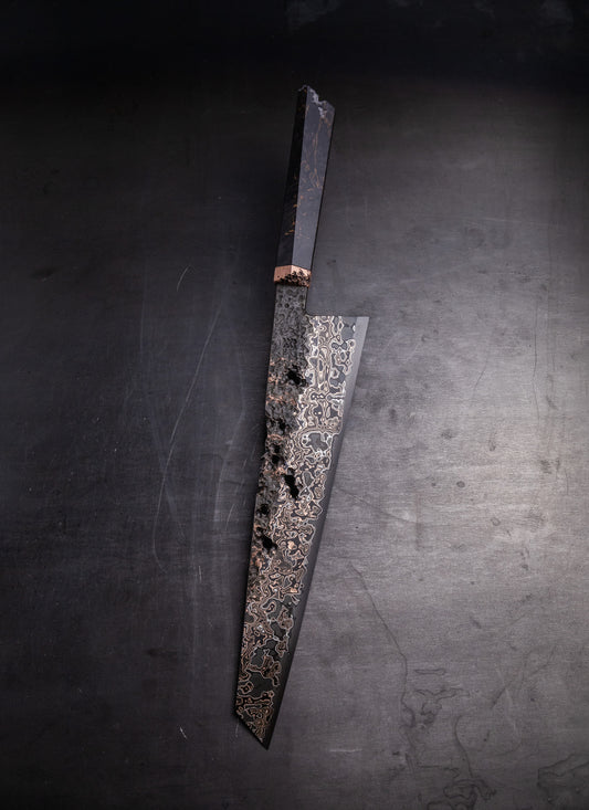 250mm copper damascus gyuto