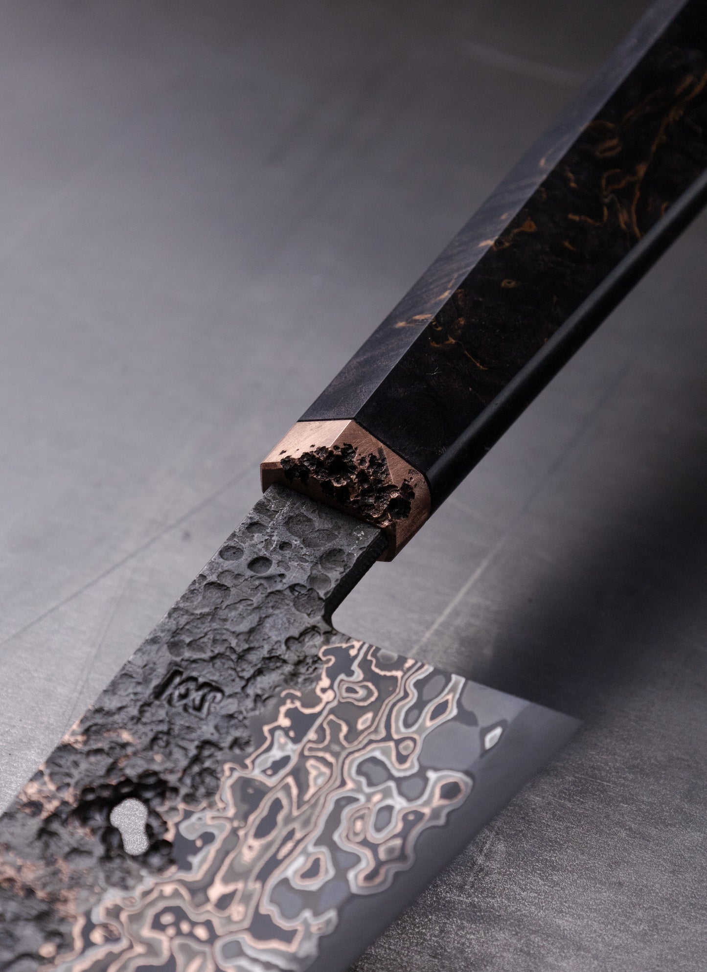 250mm copper damascus gyuto